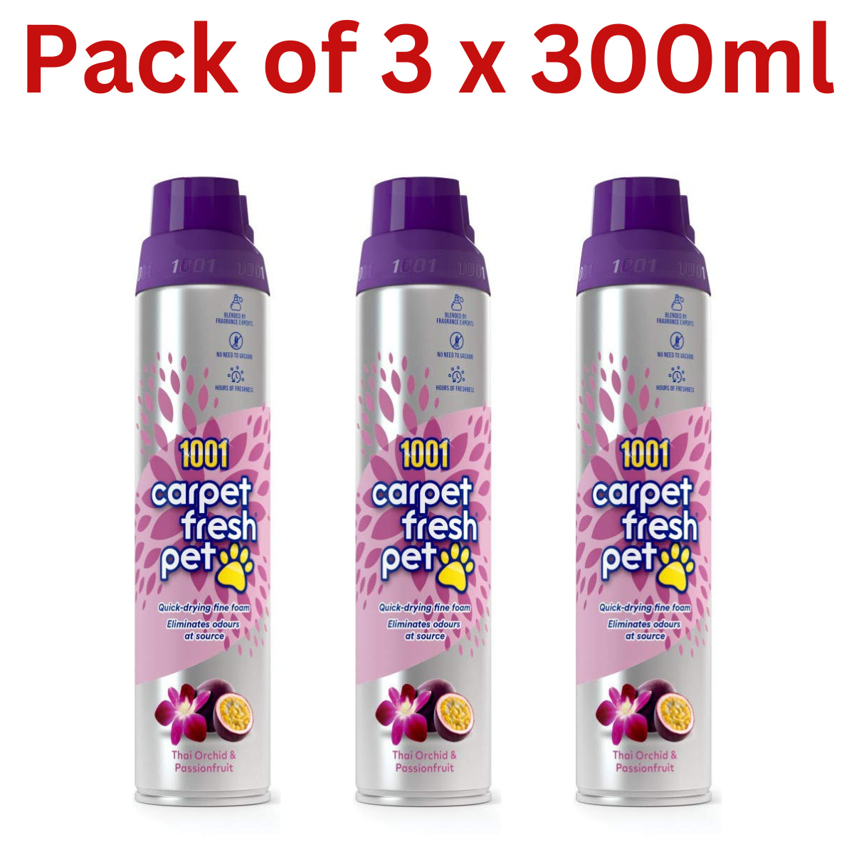 1001 Carpet Fresh Pet Thai Orchid & Passion Fruit Freshening Fragrance Pet Odour