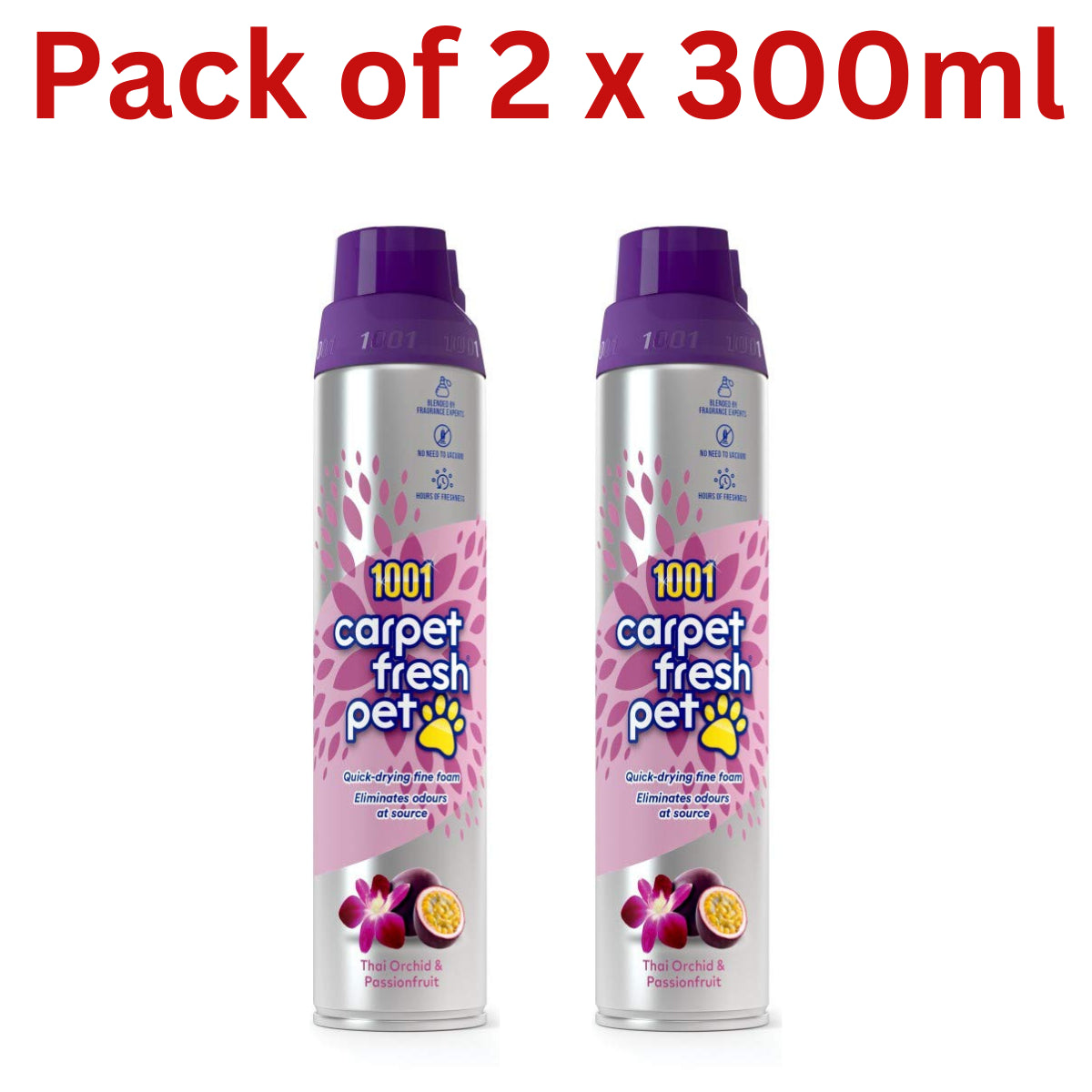 1001 Carpet Fresh Pet Thai Orchid & Passion Fruit Freshening Fragrance Pet Odour