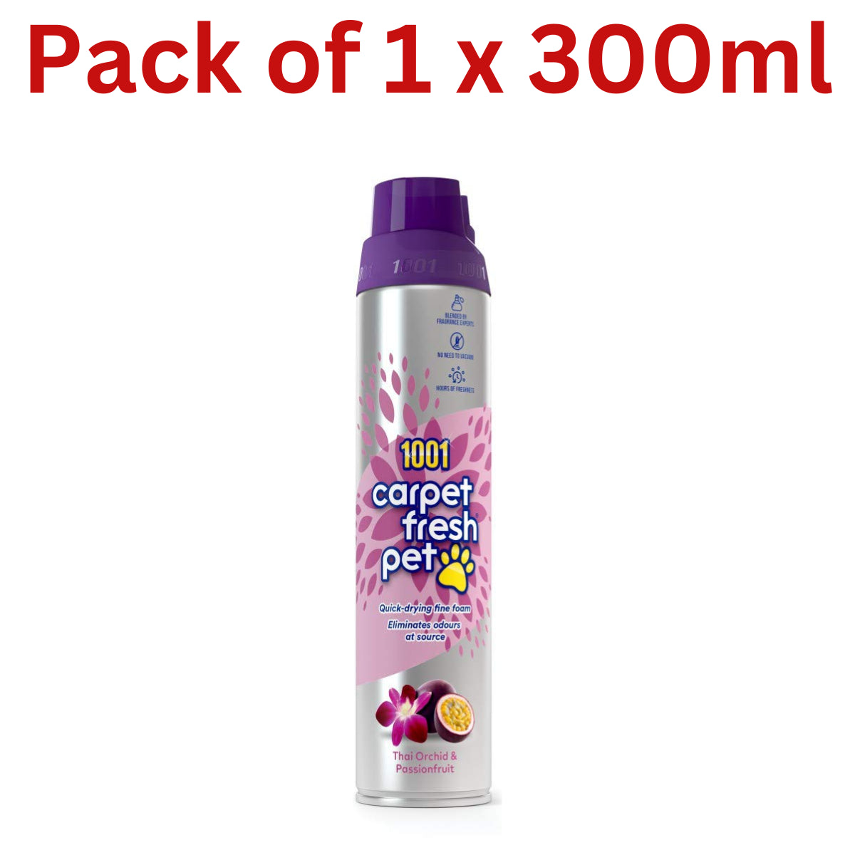 1001 Carpet Fresh Pet Thai Orchid & Passion Fruit Freshening Fragrance Pet Odour