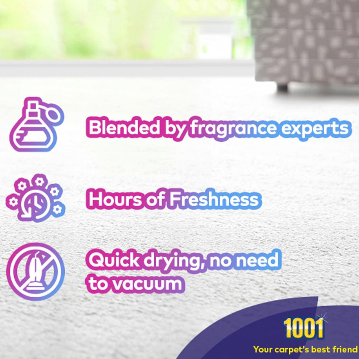 1001 Carpet Fresh Pet Thai Orchid & Passion Fruit Freshening Fragrance Pet Odour